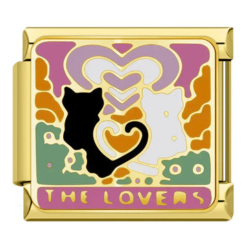 The Lover Cat Italian Gold Charm