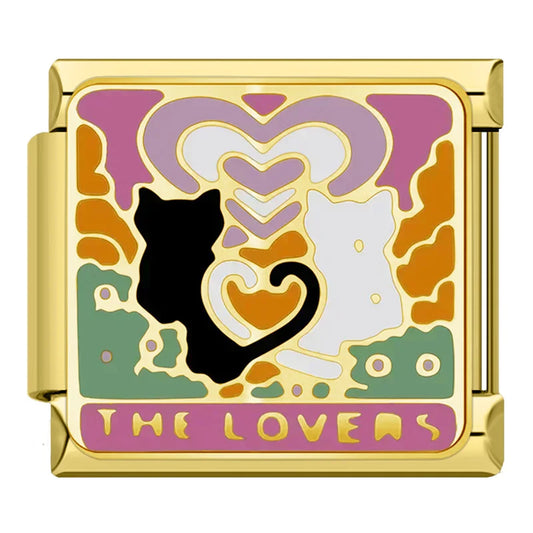 The Lover Cat Italian Gold Charm