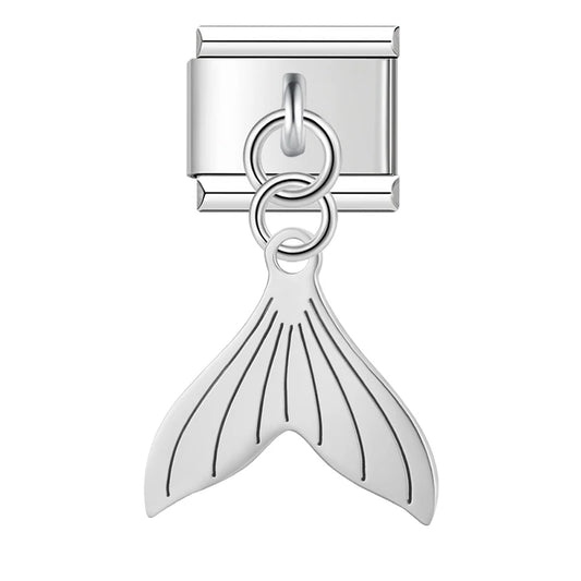 Mermaid Sea Italian Dangle Silver Charm