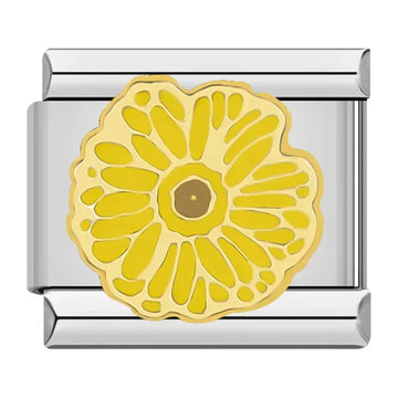 Daisy Flower Italian Silver Charm