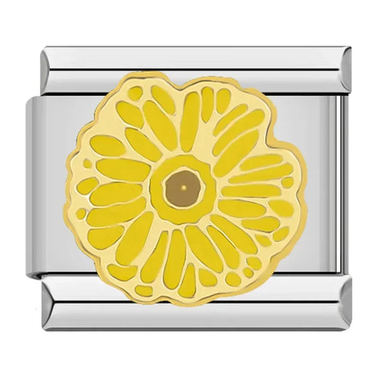 Daisy Flower Italian Silver Charm