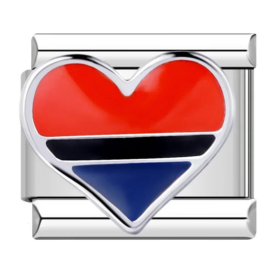 Pepsi Heart Italian Silver Charm