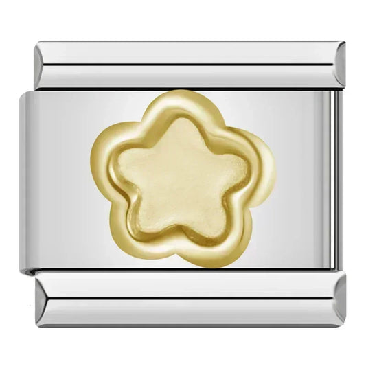 Gold Star Italian Silver Charm