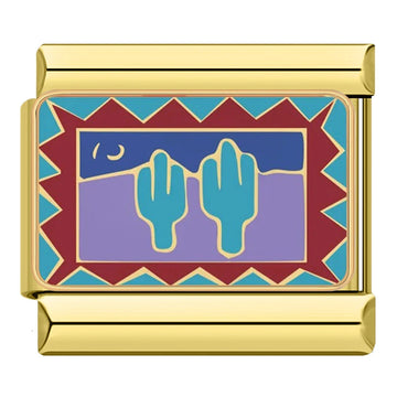 Desert Night Italian Gold Charm