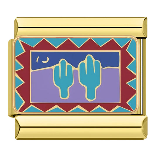 Desert Night Italian Gold Charm