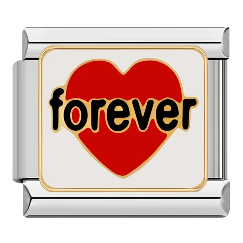 Love Forever Italian Silver Charm