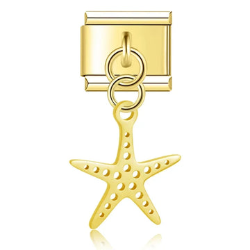 Sea Star Italian Dangle Gold Charm