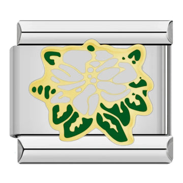 White Blossom v2 Italian Silver Charm