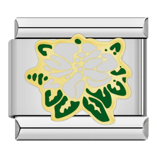 White Blossom v2 Italian Silver Charm