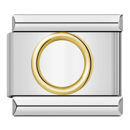 Golden Circle Italian Silver Charm