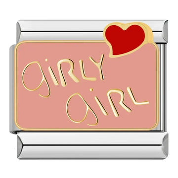 Girly Girl Italian Silver Charm