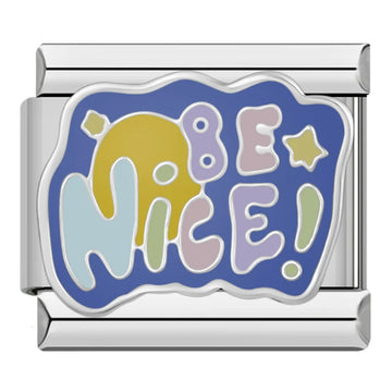 Be Nice Italian Silver Charm