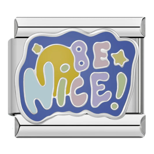 Be Nice Italian Silver Charm