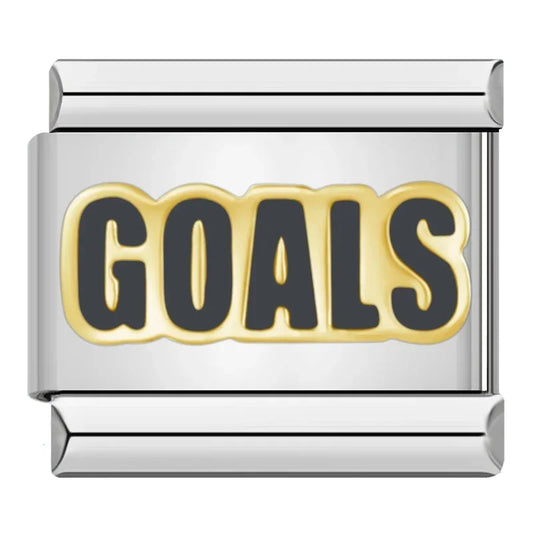 Goals Italian Silver Charm