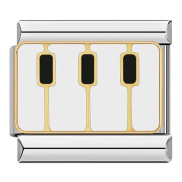 Piano Keys Italian Silver Charm