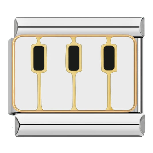 Piano Keys Italian Silver Charm