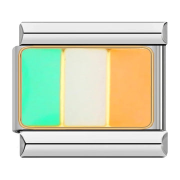 Ireland Country Flag Italian Silver Charm