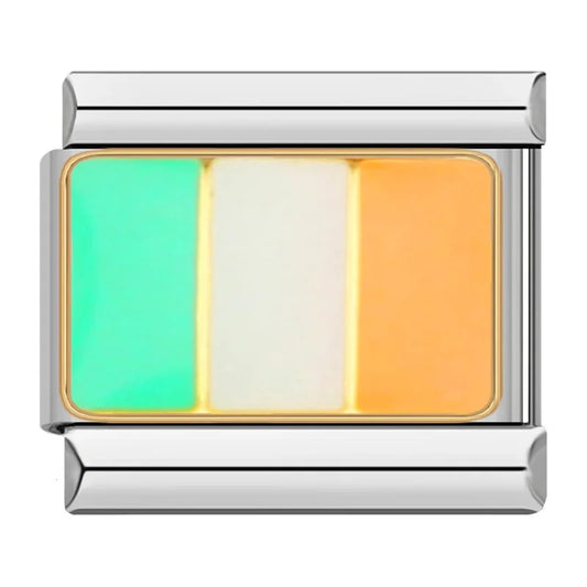 Ireland Country Flag Italian Silver Charm
