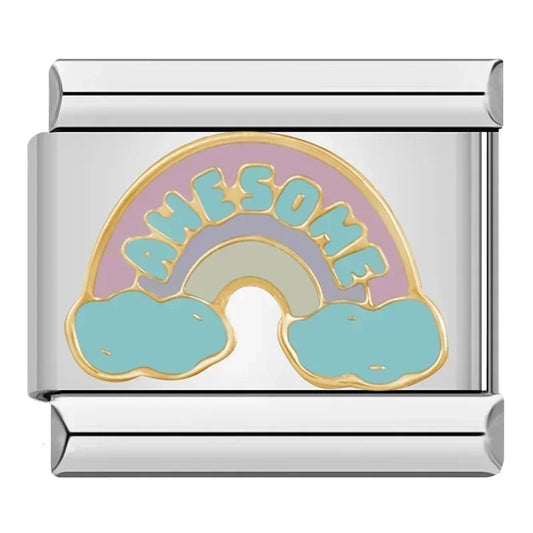 Rainbow Italian Silver Charm