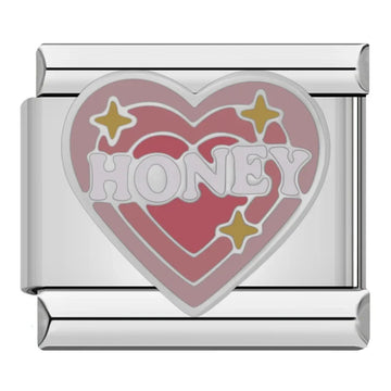 Honey Heart Italian Silver Charm