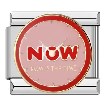 Now Is The Time Italian Silver Charm