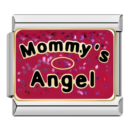 Mommy's Angel Italian Silver Charm