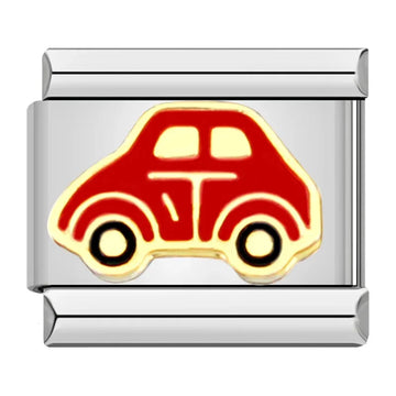 Red Car Italian Silver Charm