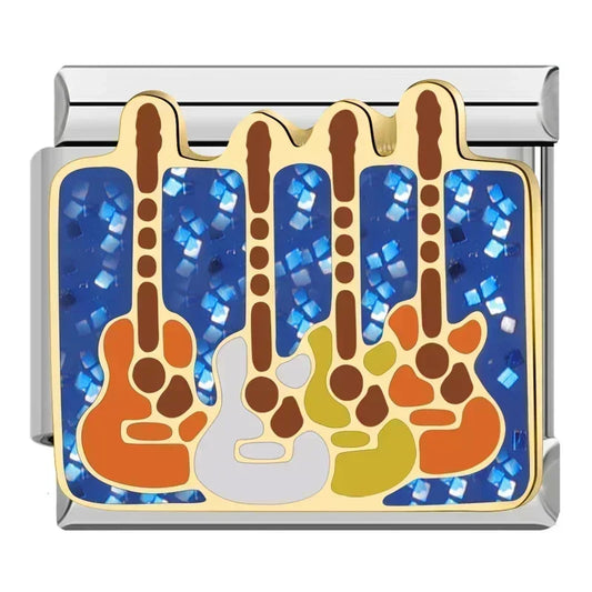 Guitar Italian Silver Charm