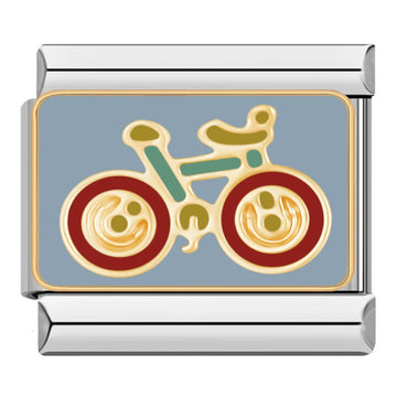 Red-tire Bicycle Italian Silver Charm