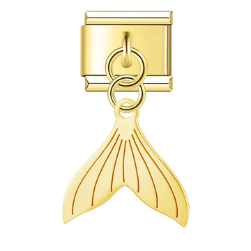 Mermaid Sea Italian Dangle Gold Charm
