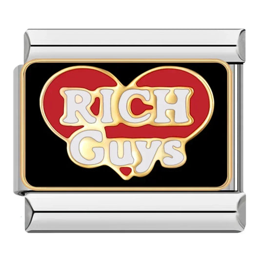 Rich Guys Italian Silver Charm