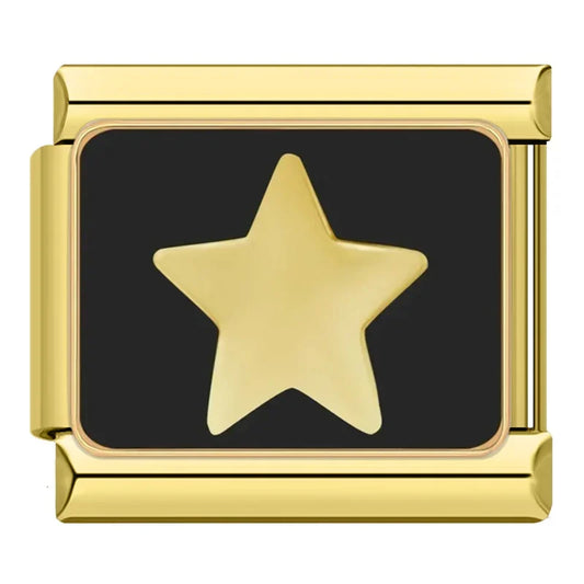 Star Italian Gold Charm
