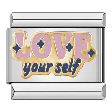 Love Your Self Italian Silver Charm