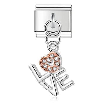 Love Italian Dangle Silver Charm