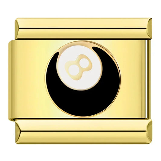Gold Magic 8 Ball Italian Gold Charm