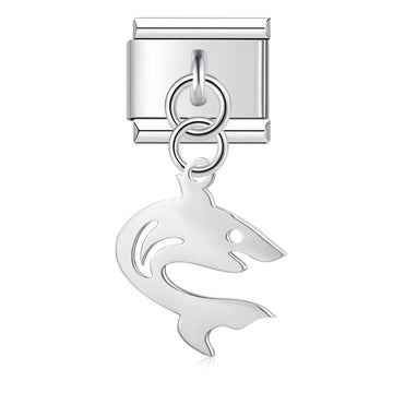 Shark Italian Dangle Silver Charm