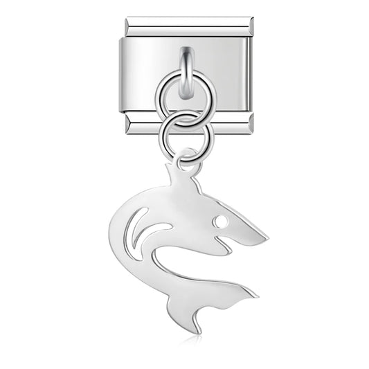 Shark Italian Dangle Silver Charm