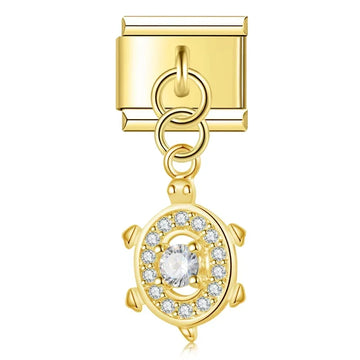 Turtle Pendant Italian Dangle Gold Charm