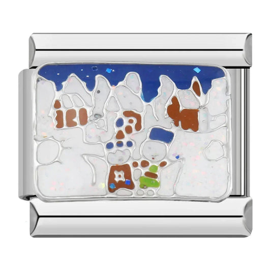 Snowboy Italian Silver Charm