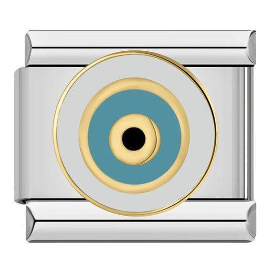 Round Evil Eye Italian Silver Charm
