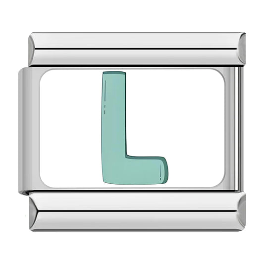 L Italian Silver Charm