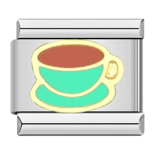 Tea Cup Italian Silver Charm