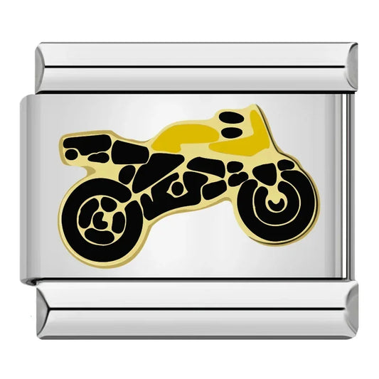 Silver Motorcycle Italian Silver Charm