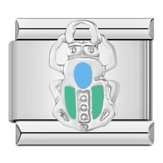 Scarab Italian Silver Charm