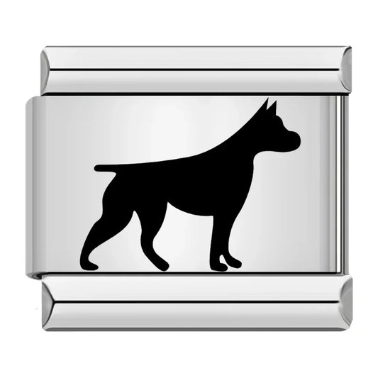 Dog v1 Italian Silver Charm