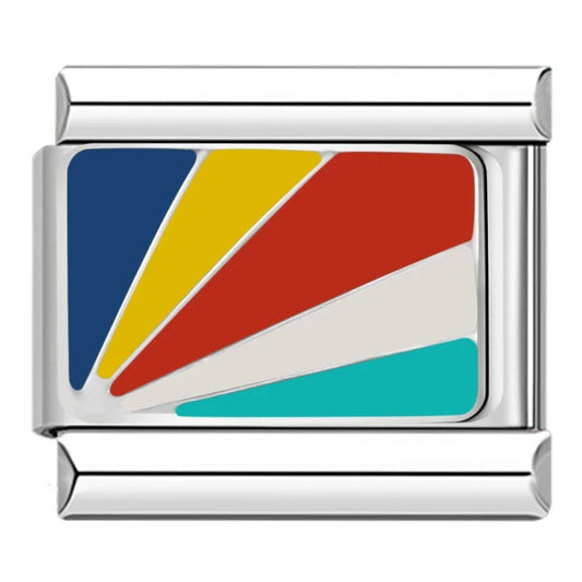 Seychelles Country Flag Italian Silver Charm