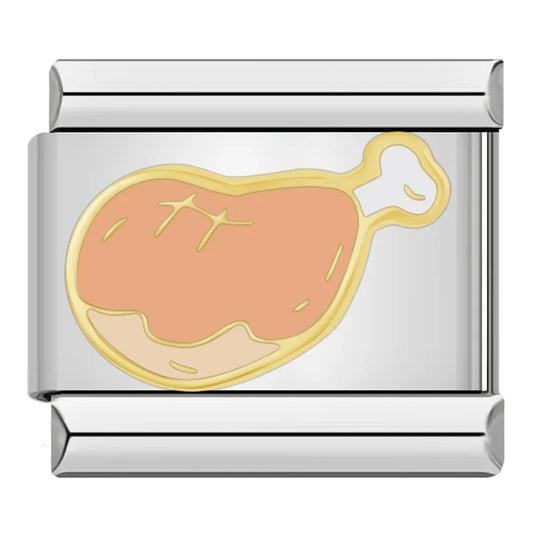 Chicken Thighs Italian Silver Charm