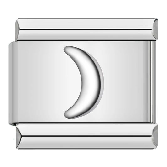 Silver Moon Italian Silver Charm