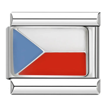 Czech Country Flag Italian Silver Charm