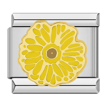 Sunflower v2 Italian Silver Charm
